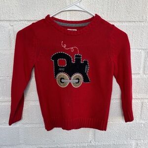 Oshkosh B’gosh Knit Corduroy Train 1895 Red Sweater